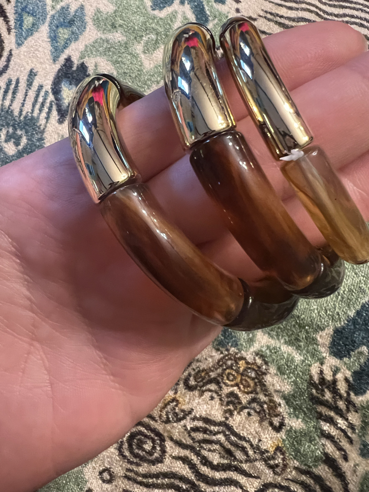 Üçlü kemik gold bilezik set