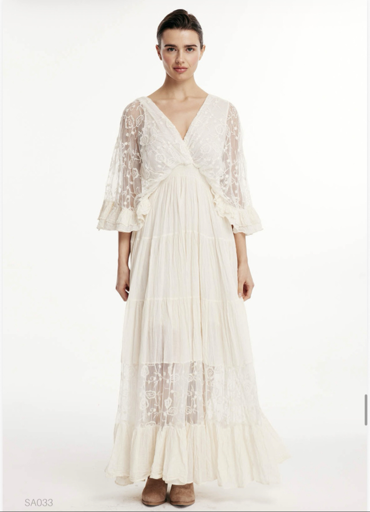 Bridgerton maxi elbise sa033