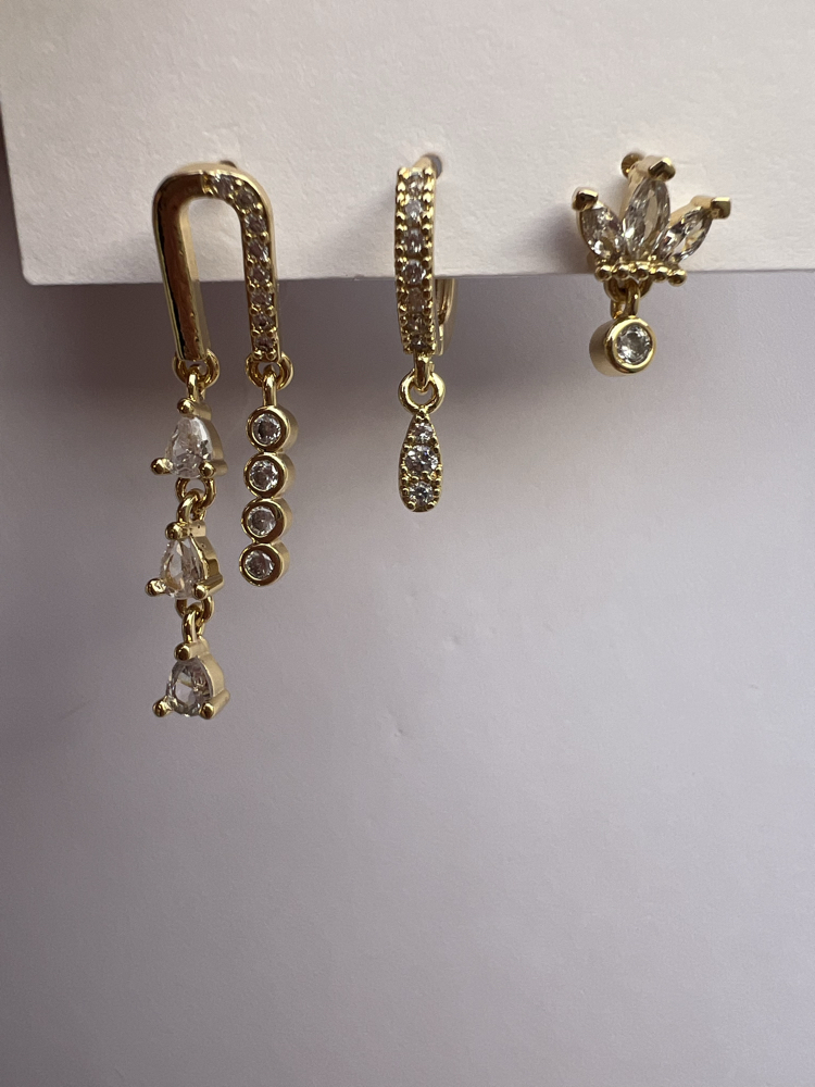Üçlü set manhart küpe