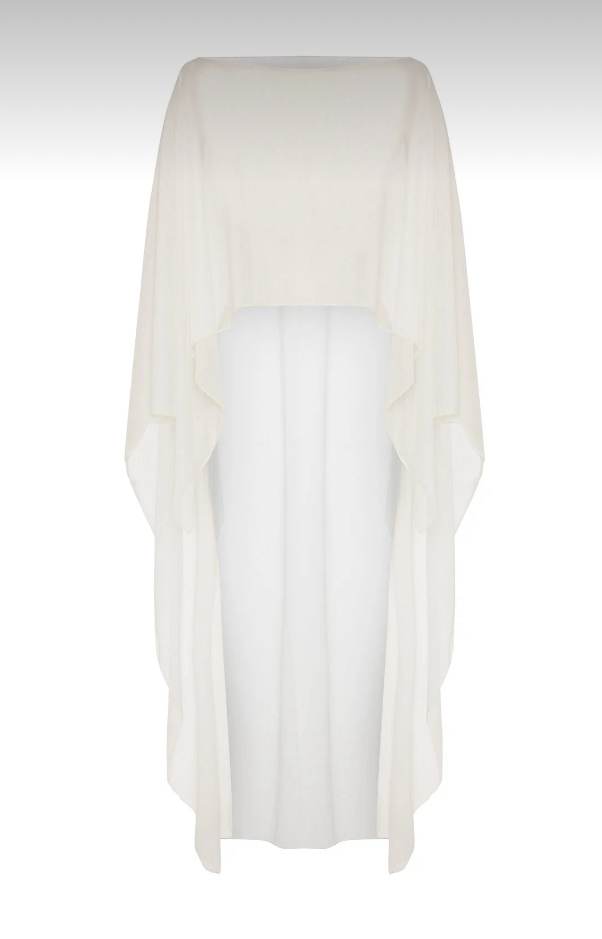 Beyaz tül kaftan
