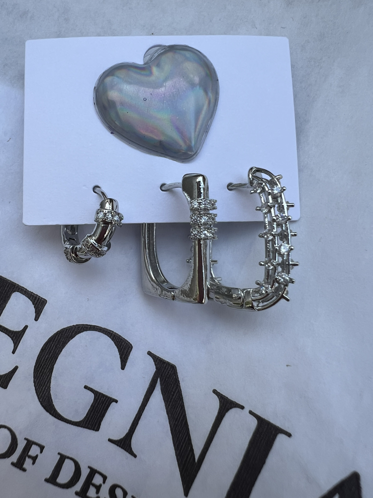 Üçlü set tiffany küpe