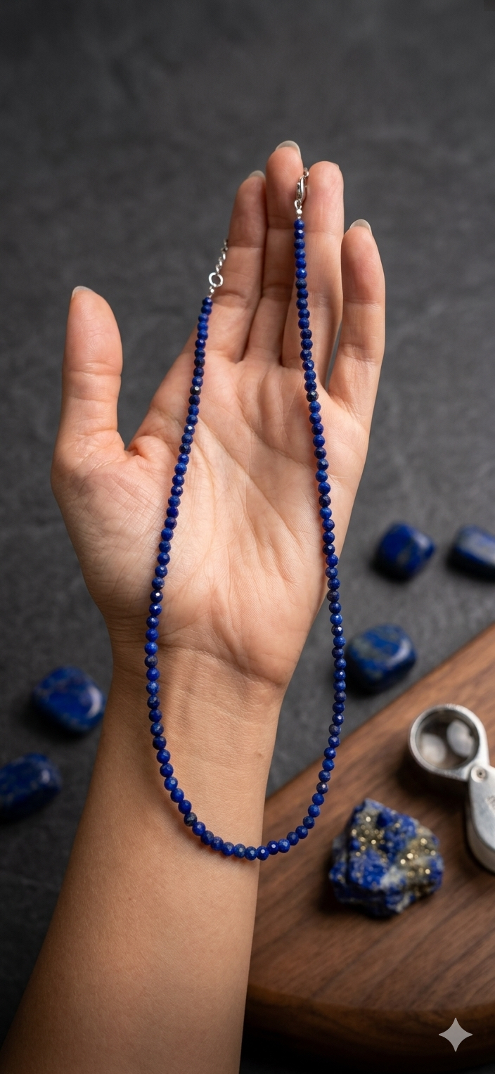 Gem Lapis Lazuli Kolye (Kariyer, içsel bilgelik taşı)