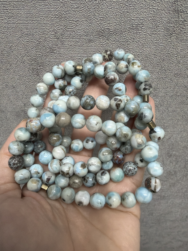 Atlantis Larimar 8 mm Bileklik - Kendini İfade Et