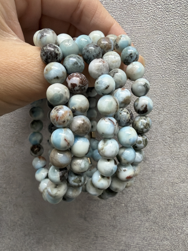 Atlantis Larimar 8 mm Bileklik - Kendini İfade Et
