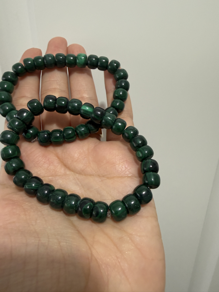 Rondel Gem Malahit Bileklik - Açıklanamayan Ağrılar İçin