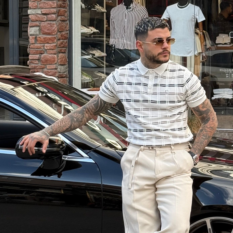 KREM LUXURY POLO YAKA TRİKO 
