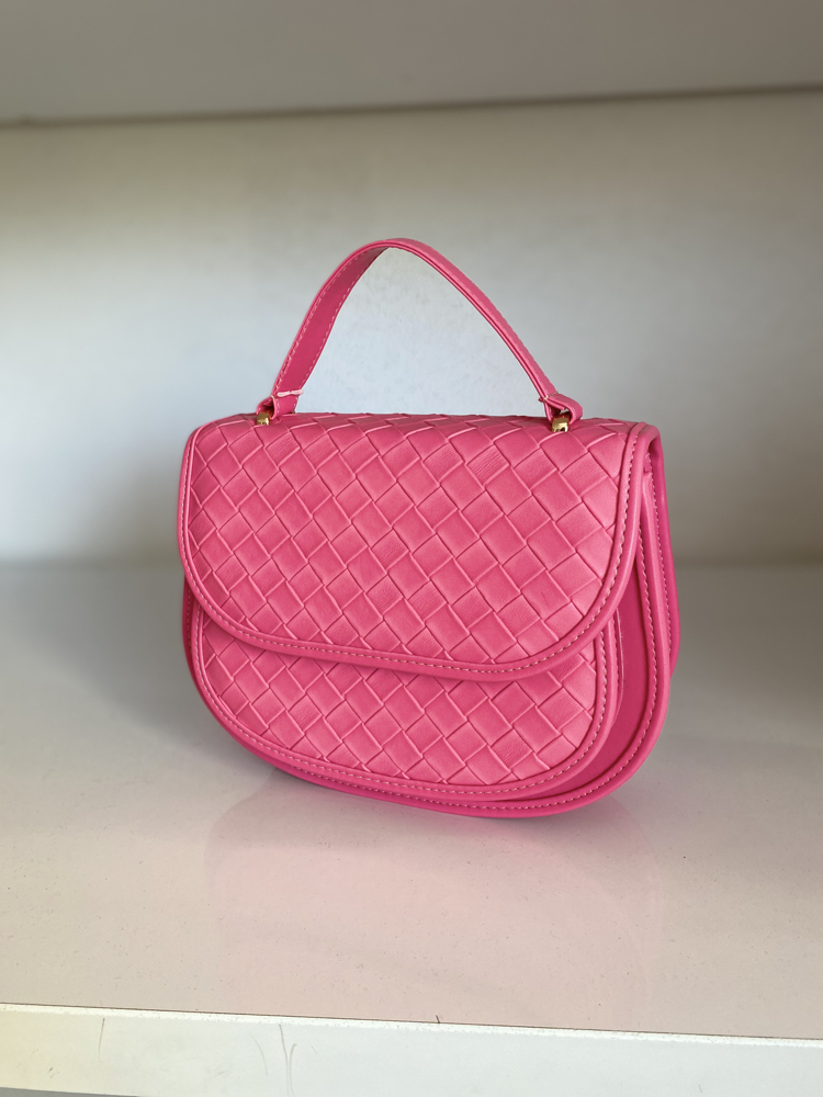 PAROL FUŞYA BOTTEGA DESENLİ ÇANTAMIZ