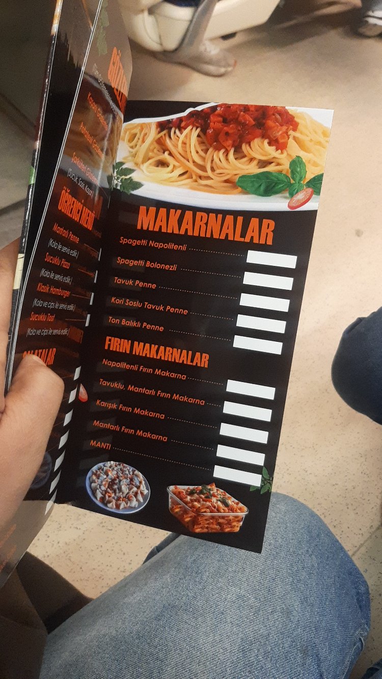 Menü - Mukavva Sıvama