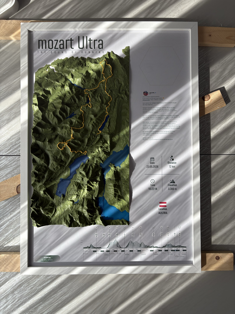 Mozart100|Personalized 3D Memory Frame - Mozart100|Kişiye Özel 3D Hatıra TablosuA2 (42 x 59,4 cm