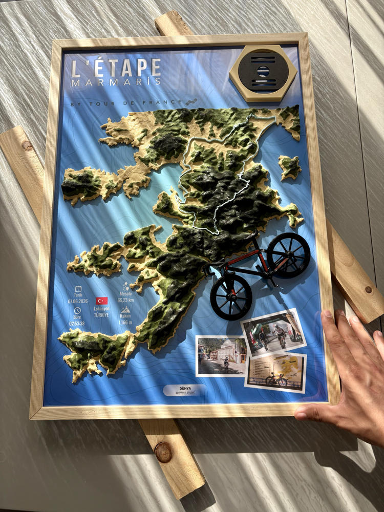 L'Étape | Personalized 3D Memory Frame-L'Étape | Kişiye Özel 3D Hatıra Tablosu-A2(42 x 59,