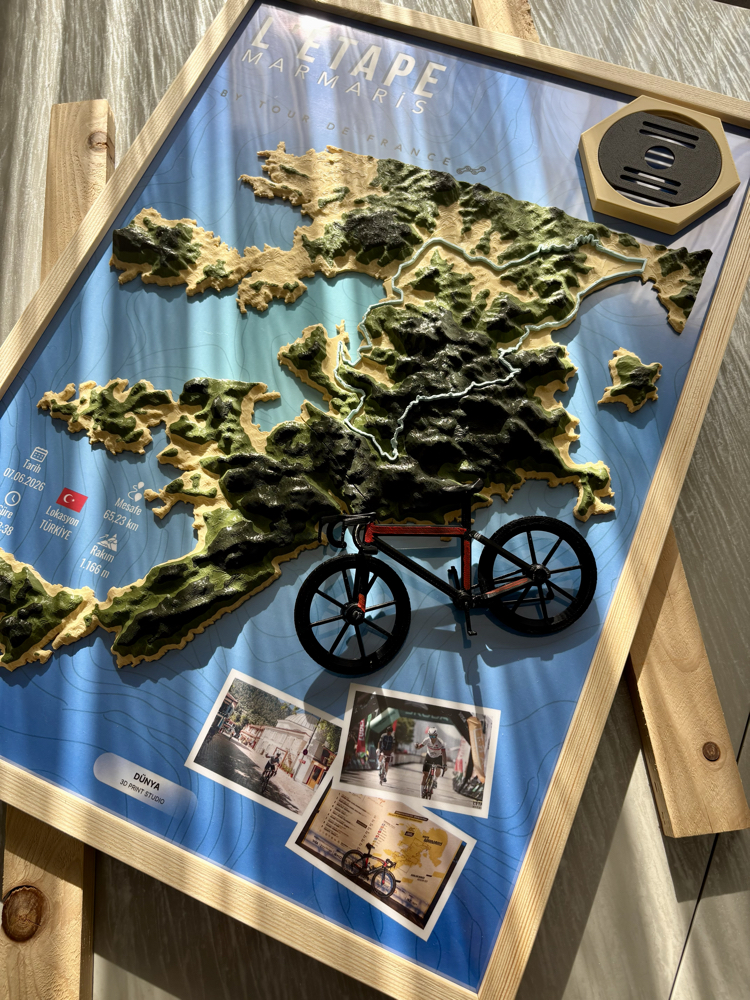 L'Étape | Personalized 3D Memory Frame-L'Étape | Kişiye Özel 3D Hatıra Tablosu-A2(42 x 59,
