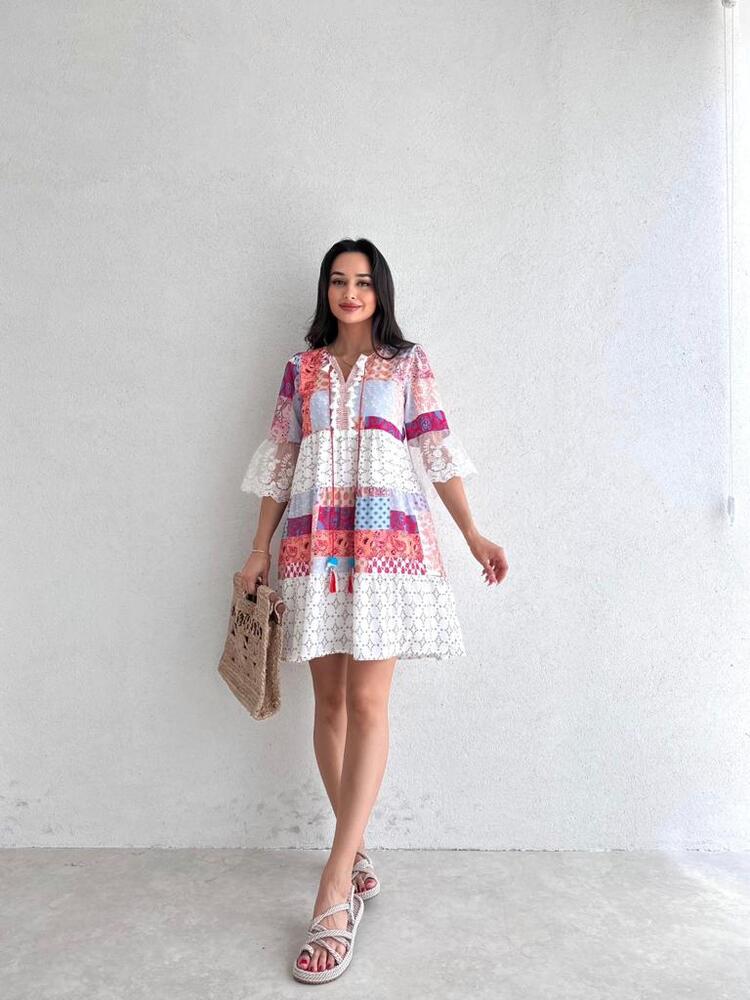 Boho Breeze Mini Elbise