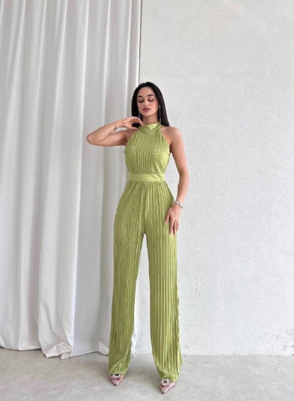 Halter Yaka Tulum Yeşil 
