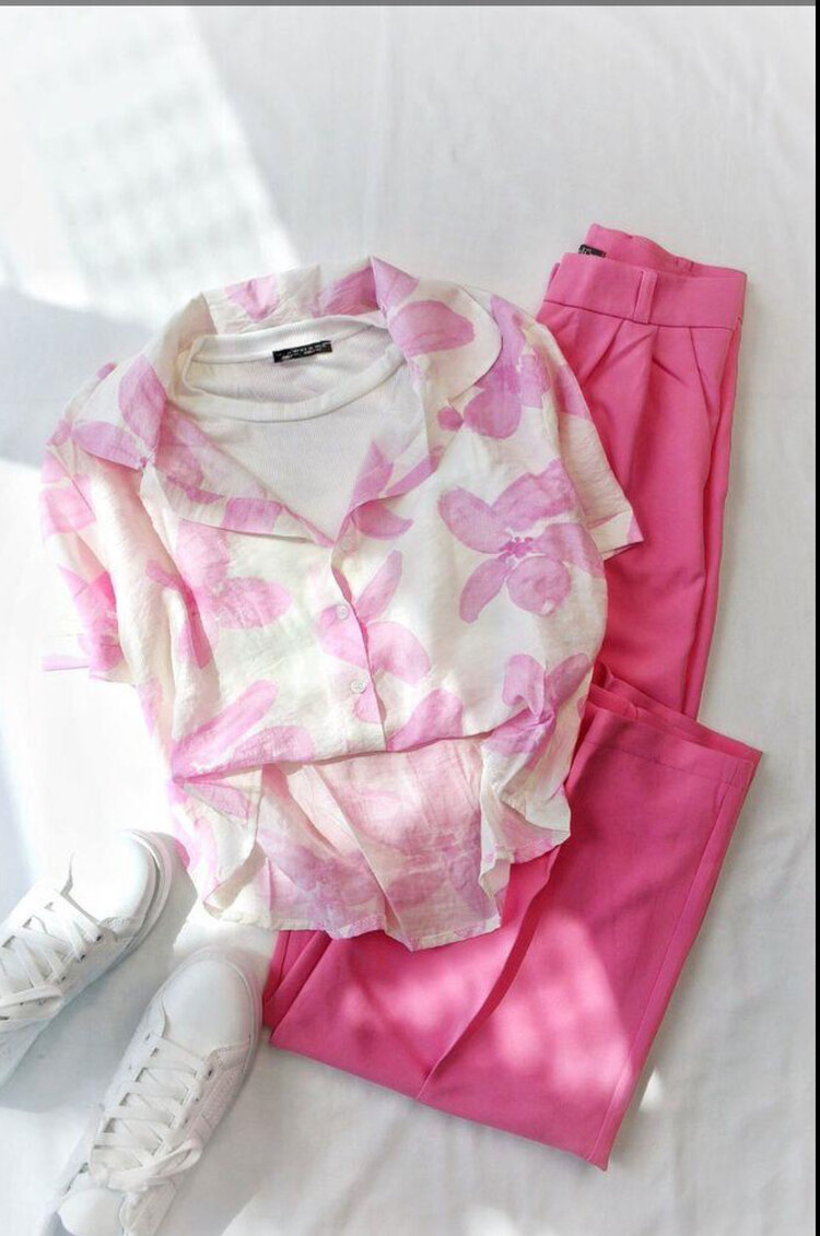 Pembe Bahar Esintisi Bluz