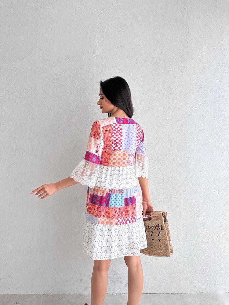 Boho Breeze Mini Elbise