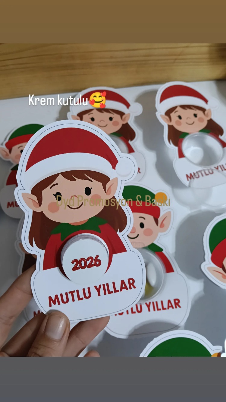Yılbaşı Özel Tasarım Krem Kutusu – Kişiye Özel