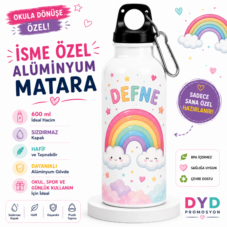 Kisiye ozel Aliminyum matara 600ml