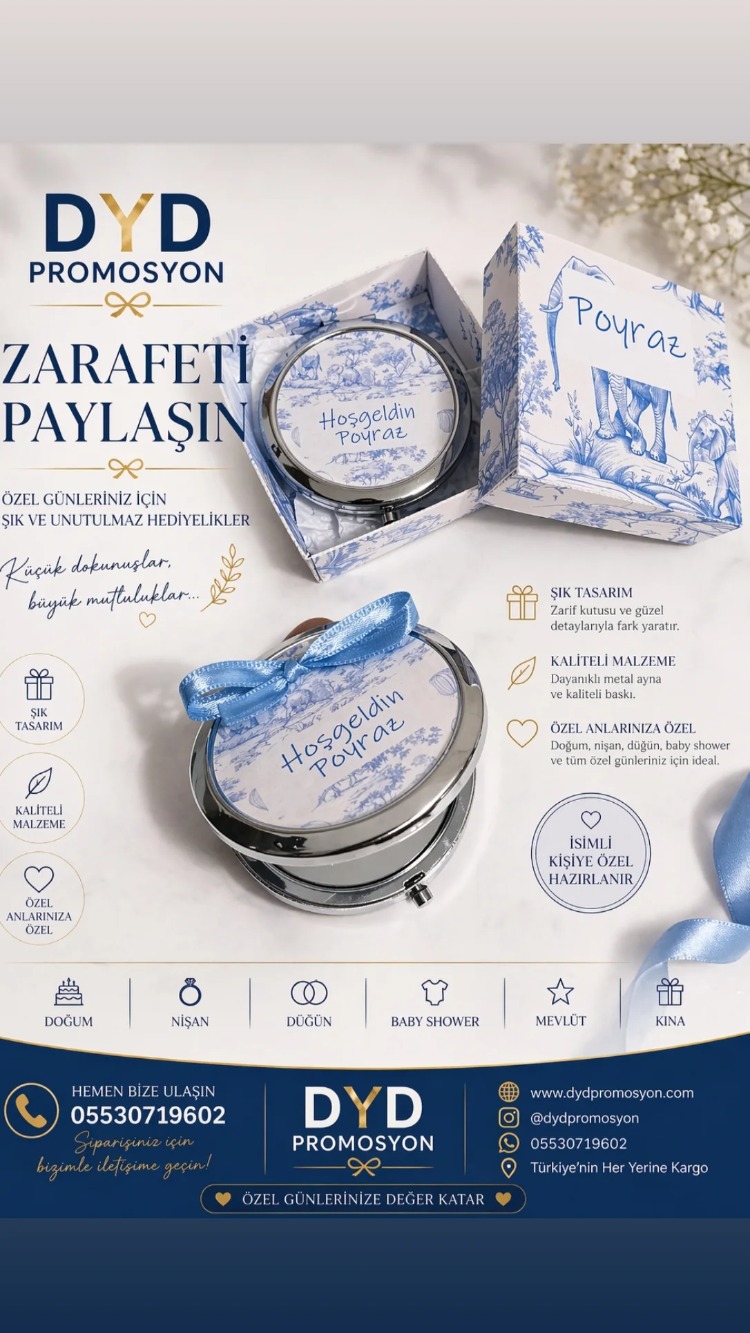 İsme Özel Aynalı Hediyelik Set