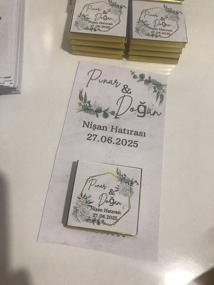 madlen çikolata kartlı etiketli