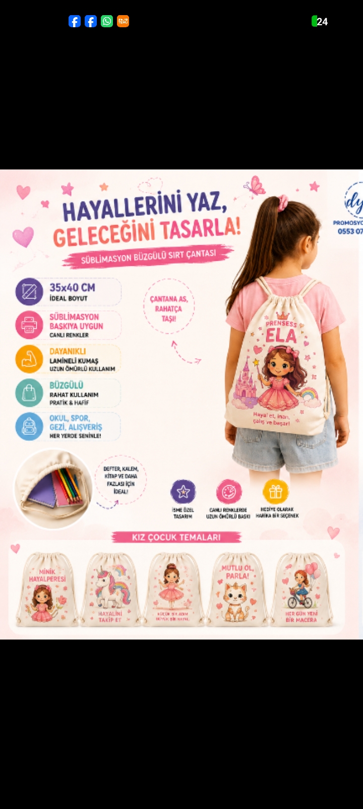 Okula dönüş sirt cantasi kisiye özel