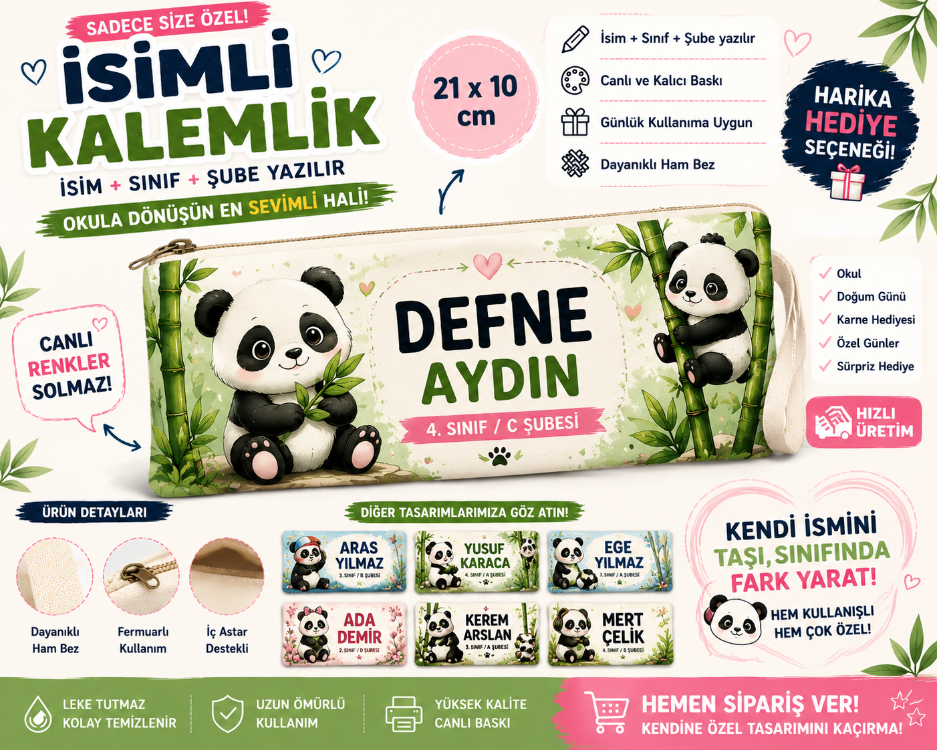 Kişiye özel kalemlik 21*10cm
