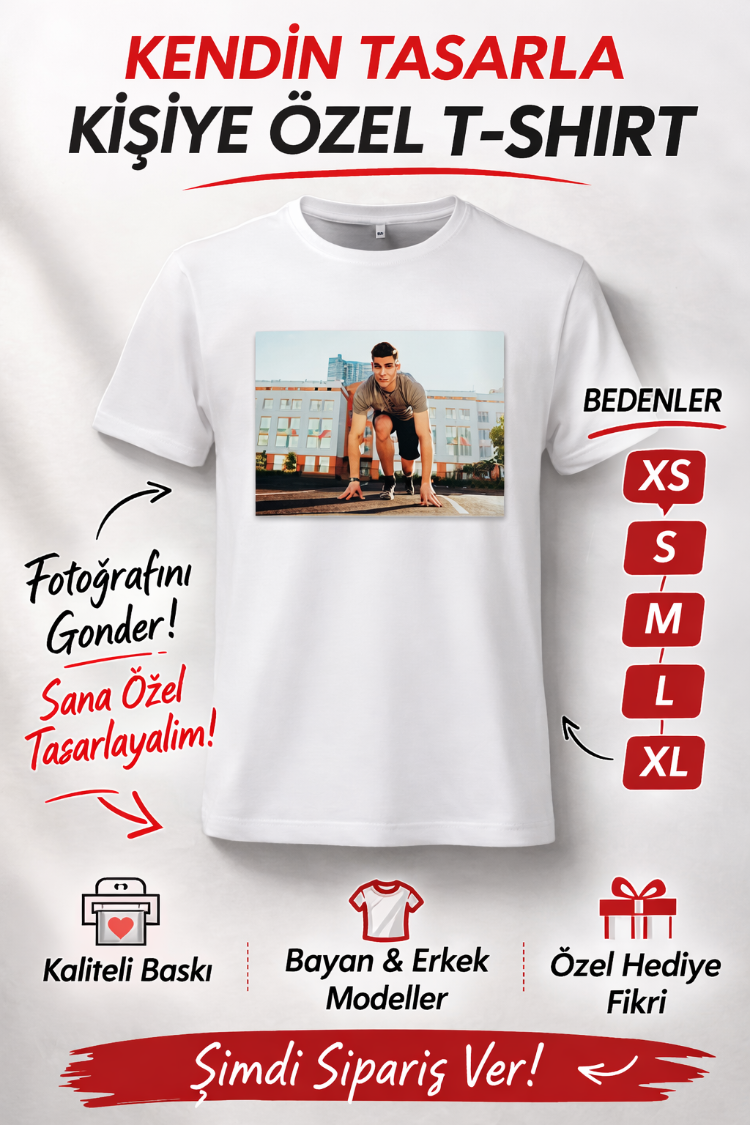 Kisiye ozel baskili tshirt