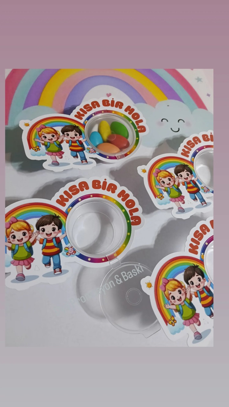 Karne hediyesi kisa bir mola yazili seker kutusu
