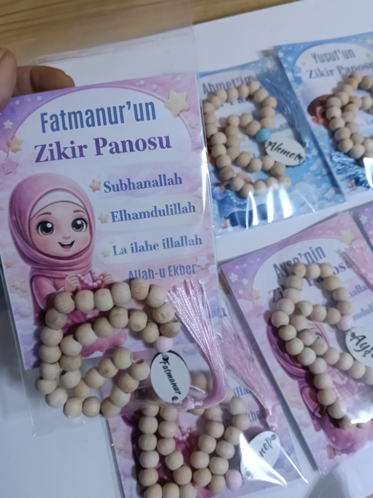 Zikir matik eti Ahsap baskili isimli