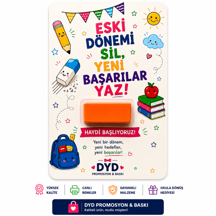 ✏️ Eski Dönemi Sil, Yeni Başarılar Yaz! – Kartlı Neon Silgi