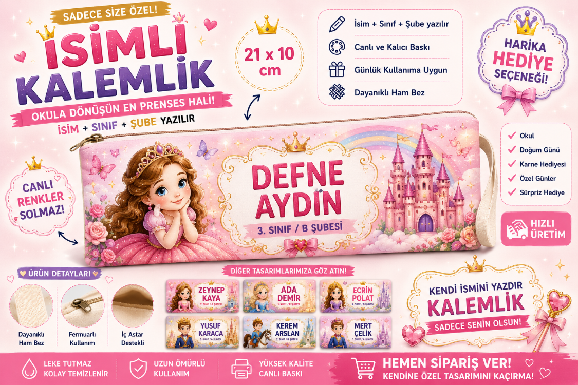 Kişiye özel kalemlik 21*10cm