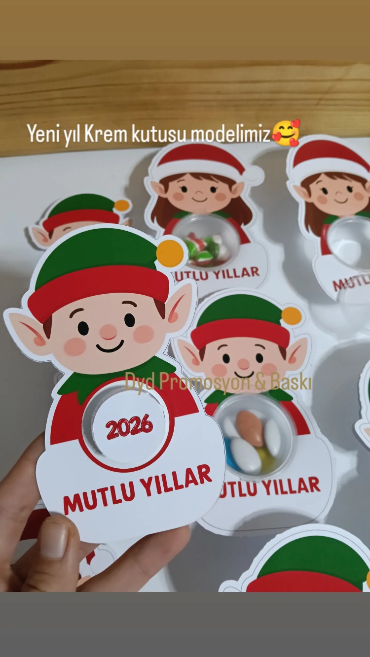Yılbaşı Özel Tasarım Krem Kutusu – Kişiye Özel