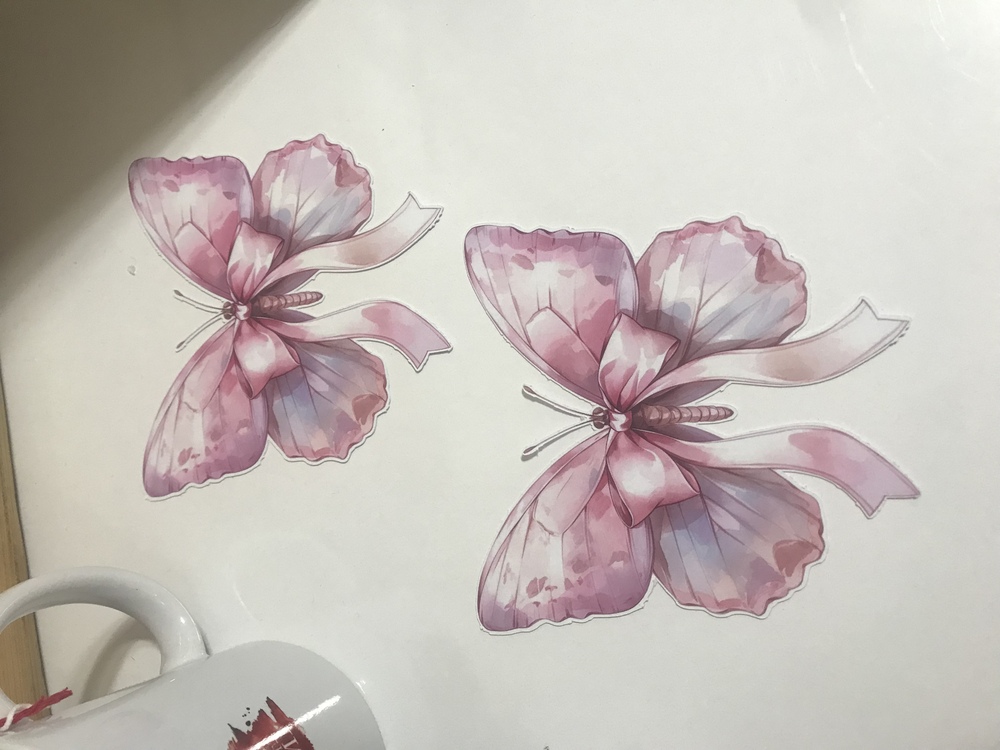 50 Adet 12 cm ‘lik Pembe Kelebek