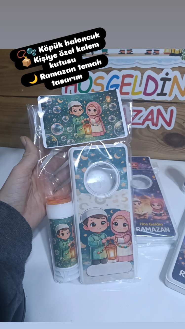 Kisiye ozel kalem kutusu kopuk baloncuk seti