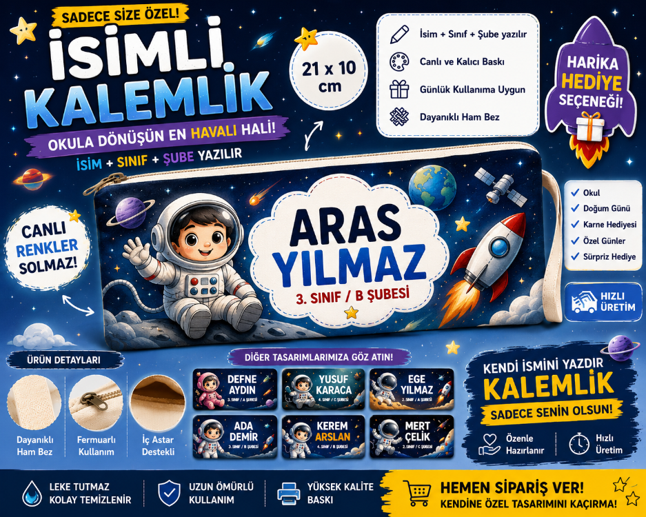 Kişiye özel kalemlik 21*10cm