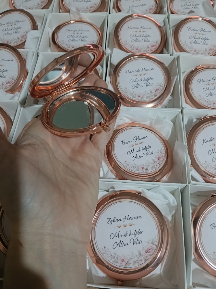 Bronz renk metal CEP aynasi