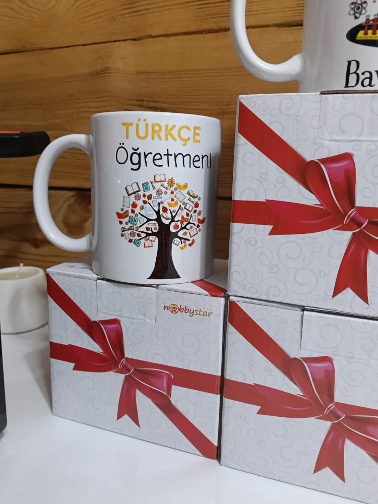 öğretmenler günü kutulu kupa bardağı