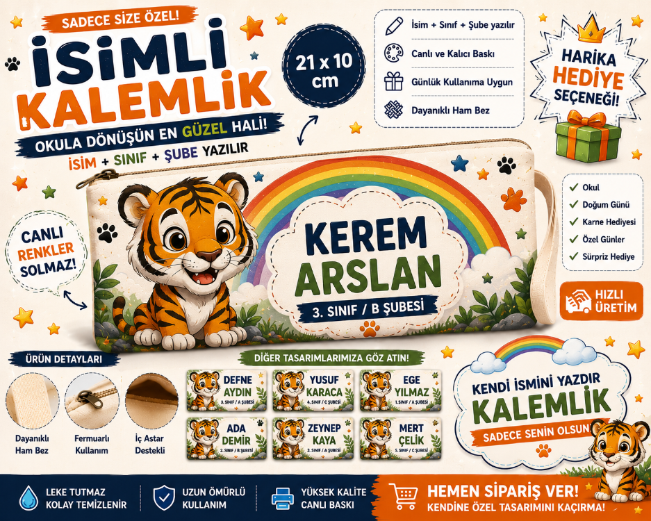 Kişiye özel kalemlik-21*10cm