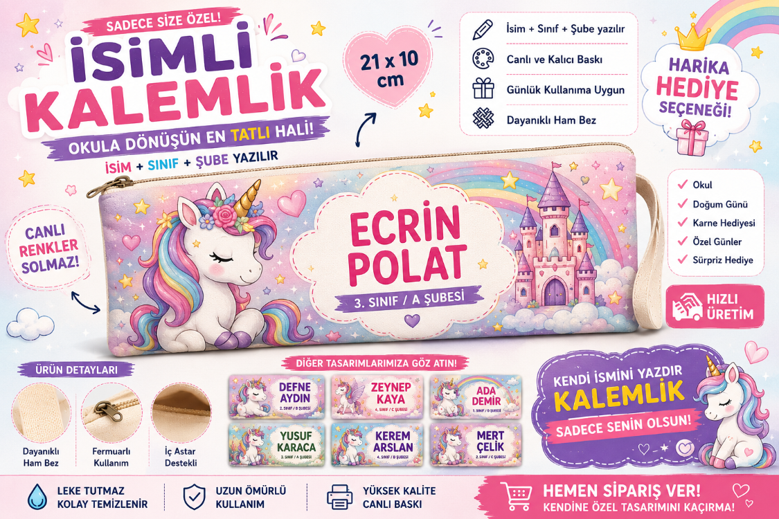 Kişiye özel kalemlik 21*10 cm