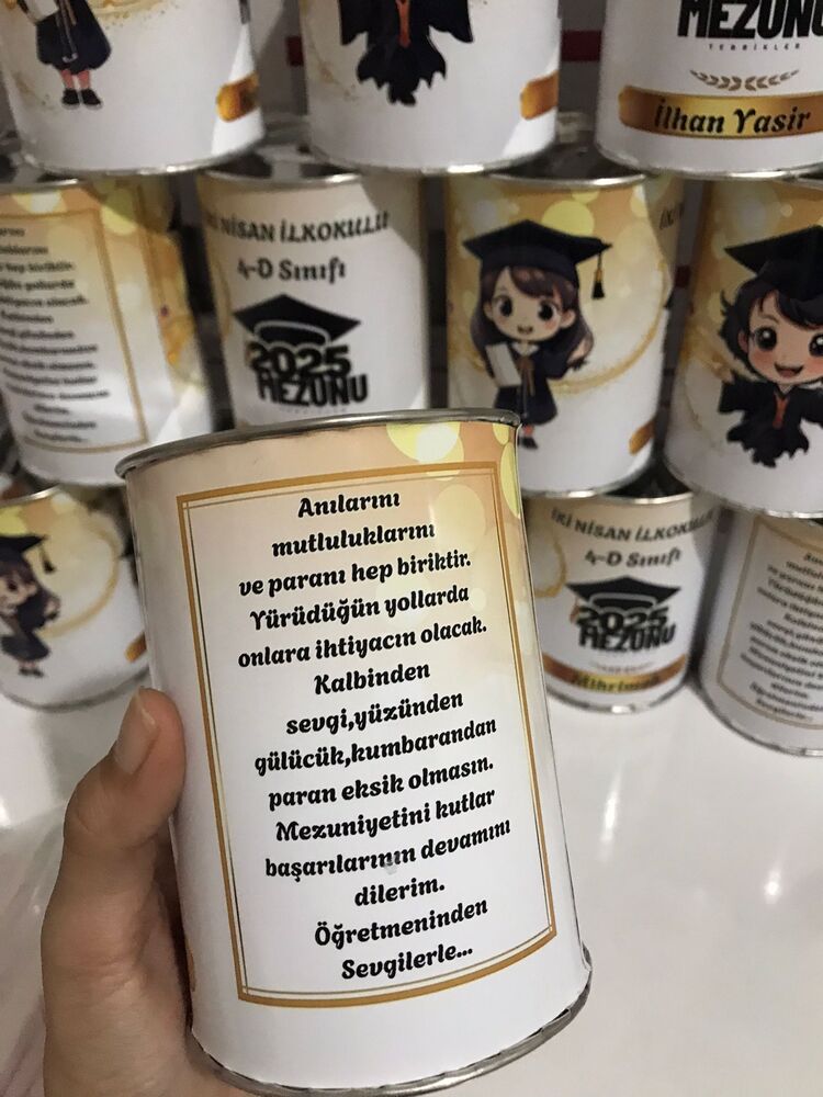 Kişiye özel tasarım metal kumbara