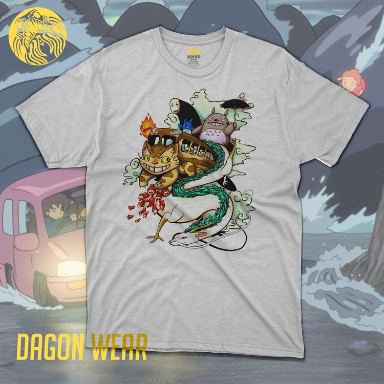 Miyazaki Studio Ghibli White Oversize Unisex T-Shirt