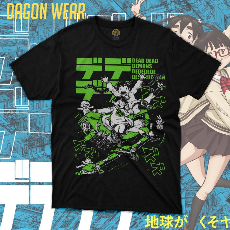 Dead Dead Demon's Dededede Destruction Green Oversize Unisex T-Shirt 