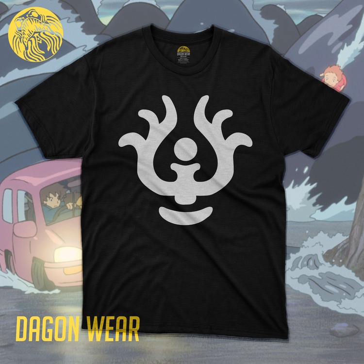 Miyazaki Castle in the Sky Logo Oversize Unisex T-Shirt