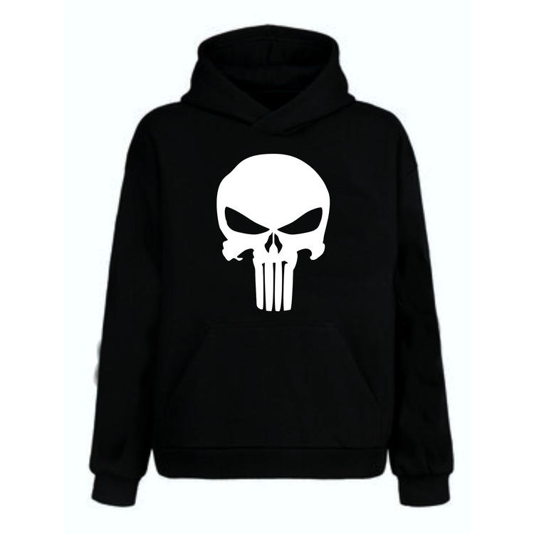 Punisher Oversize Unisex Hoodie Kapüşonlu Sweatshirt