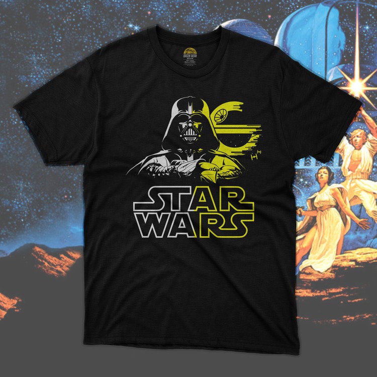 Star Wars White Yellow Oversize Unisex T-Shirt