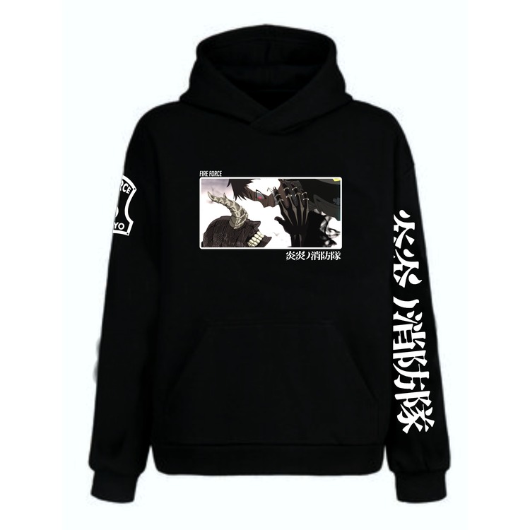 Fire Force Oversize Unisex Hoodie Kapüşonlu Sweatshirt