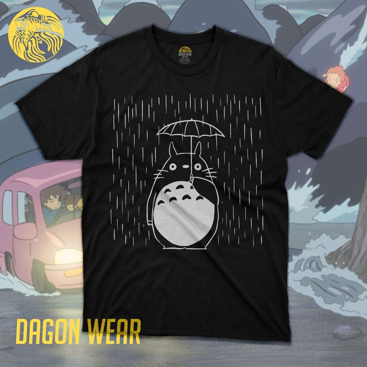 Miyazaki Totoro Rain Oversize Unisex T-Shirt