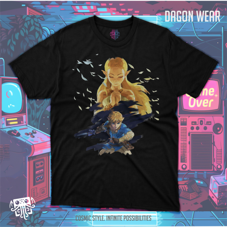 The Legend of Zelda Link and Princess Oversize Unisex T-Shirt