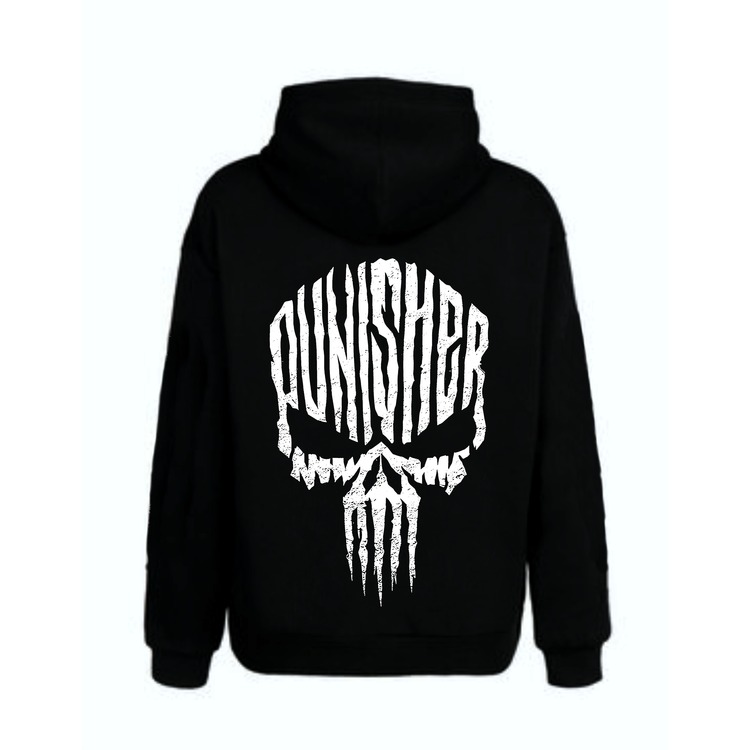 Punisher Oversize Unisex Hoodie Kapüşonlu Sweatshirt