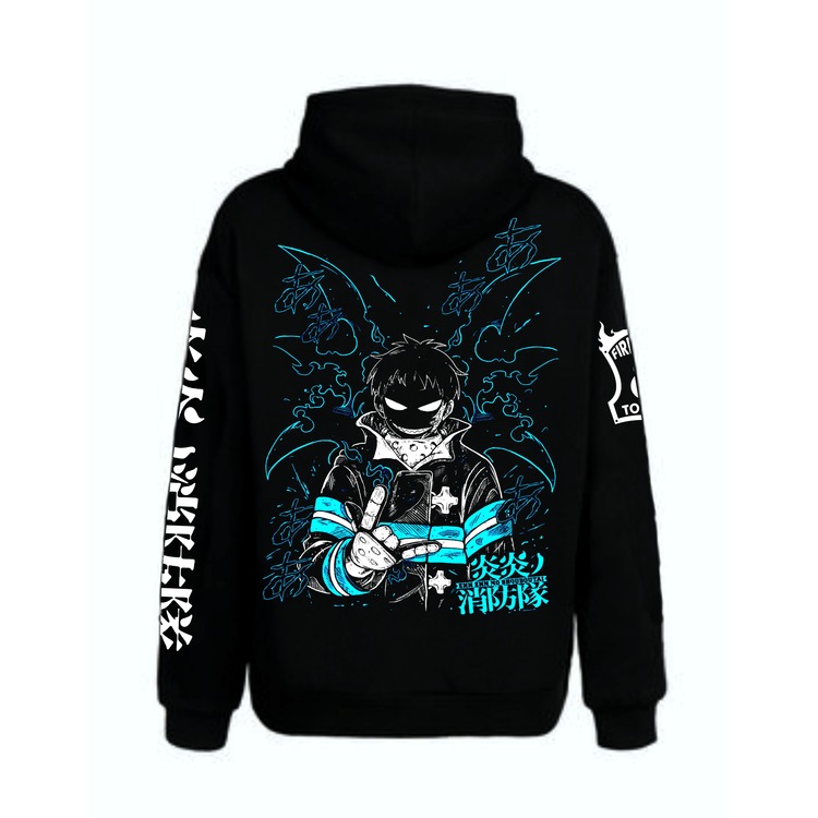 Fire Force Oversize Unisex Hoodie Kapüşonlu Sweatshirt