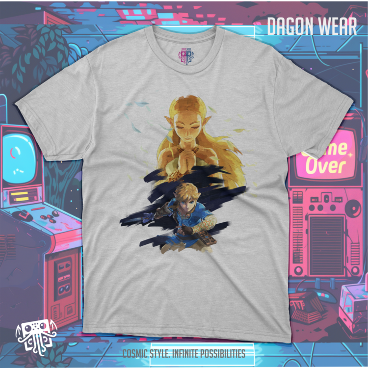 The Legend of Zelda Link and Princess Oversize Unisex T-Shirt